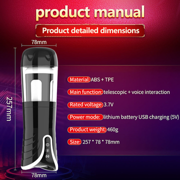 Automatic Male Masturbator For Men Electric Telescopic Masturbation Cup Real Vagina Pussy Adult Sex Toys For Men Masturbation