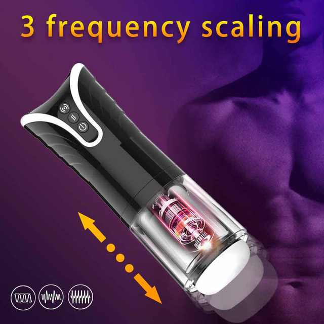 Automatic Male Masturbator For Men Electric Telescopic Masturbation Cup Real Vagina Pussy Adult Sex Toys For Men Masturbation