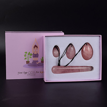 Natural Rose Quartz Yoni Egg Jade Eggs Women Kegel Exerciser Vaginal Muscles Tightening Ball Jade Massager Crystal Kegel Eggs