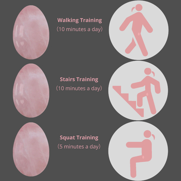 Natural Rose Quartz Yoni Egg Jade Eggs Women Kegel Exerciser Vaginal Muscles Tightening Ball Jade Massager Crystal Kegel Eggs