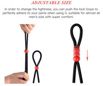 Adjustable Penis Ring Rope for Adults Men Silicone Ejaculation Delay Cock Scrotum Ring Male Lasting Cock Ring