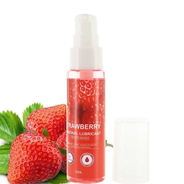 30ML Strawberry Flavor Edible Lubricant For Anal Vaginal Oral Sex Silicone Lubricating Oil Adult Sex Products Body Massage Gel