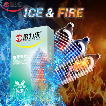 Belove 10Pcs Fire & Ice Spike Condoms Large Dots Orgasm G-Spot Massage Penis Sleeve For Sex With Studs Funny Condoms For Men