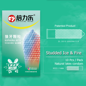 Belove 10Pcs Fire &amp; Ice Spike Condoms Large Dots Orgasm G-Spot Massage Penis Sleeve For Sex With Studs Funny Condoms For Men