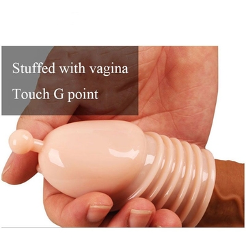 Belove Lengthen Reusable Enlargement Condoms Extend G point Ring Male Penis Extension Sleeves Sex Toys For Man Adults Intimate Goods