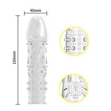 Belove 4pcs/set Reusable Condom Newest Crystal Cock Rings Adult Sex Products Sex Toys Penis Sleeves Penis Extension Enlargement For Men