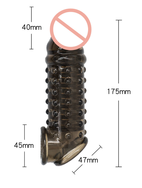 Belove Soft Penis Extender Condom Men Cock Sleeve Ring On Penis Reusable Condoms Spines Sex Studded Enlargement Sex Toys For Male