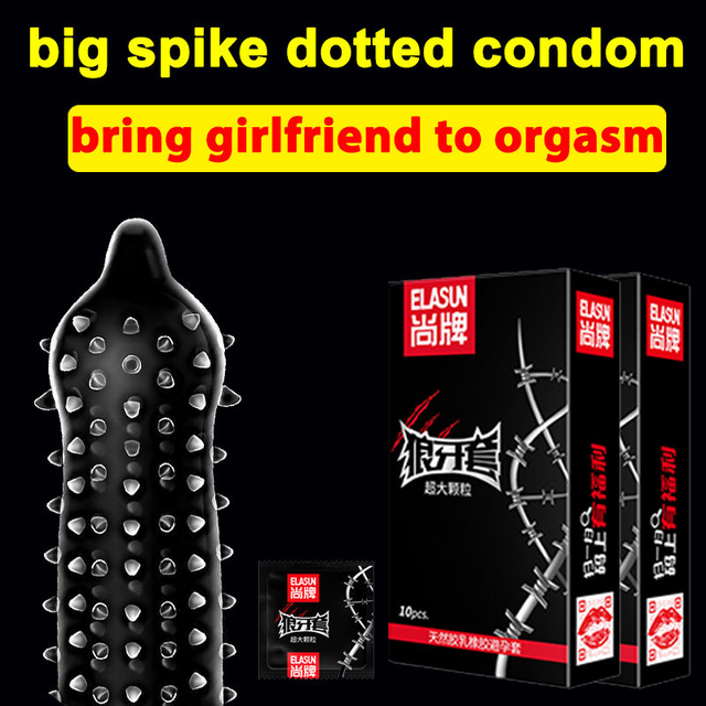 10PCS Super Dotted Large Spike Condom Thailand Natural Latex Rubber Condoms For Men Sex Toys Contraception Penis Sleeve