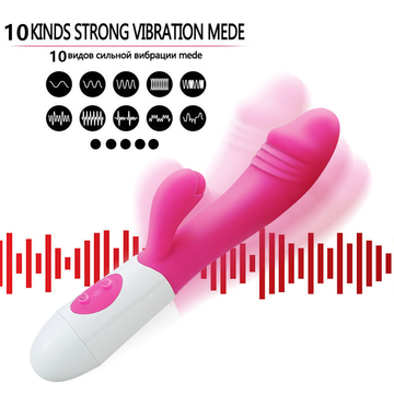 G Spot Dildo Rabbit Vibrator for Women Dual Vibration Silicone Waterproof Female Vagina Clitoris Massager Sex Toys For Women