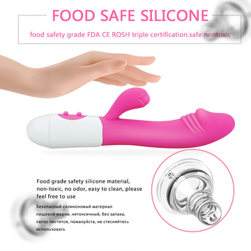 G Spot Dildo Rabbit Vibrator for Women Dual Vibration Silicone Waterproof Female Vagina Clitoris Massager Sex Toys For Women