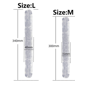 Double Head Dildo Long Jelly Realistic Dildo Double Ended Dildo Flexible Big Penis For Women Masturbator Sex Toys For Lesbian