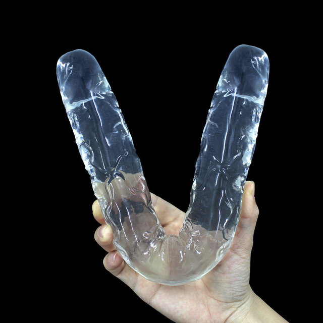 Double Head Dildo Long Jelly Realistic Dildo Double Ended Dildo Flexible Big Penis For Women Masturbator Sex Toys For Lesbian