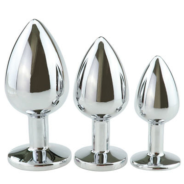 3 Size Anal Plug Heart Stainless Steel Crystal Anal Plug Removable Butt Plug Stimulator Anal Sex Toys Prostate Massager Dildo