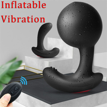 USB Charging 10 Frequency Wireless Remote Control Male And Female Prostate Massager Inflatable Anal Plug Vibrating Butt Plug Anal Expansion Vibrator Sex Toys