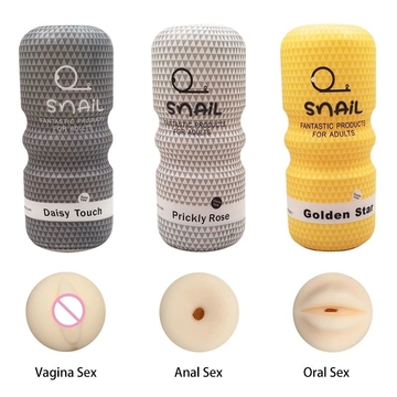 3 PCS Realistic Vagina Anal Male Masturbator Silicone Soft Tight Pussy Erotic Adult Toys Sex Toys For Men Masturbatings Machine